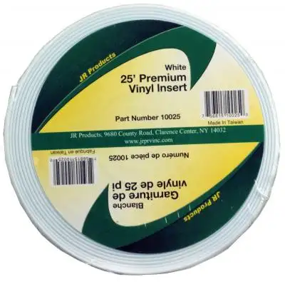 JR Products 25ft Premium Vinyl Insert White