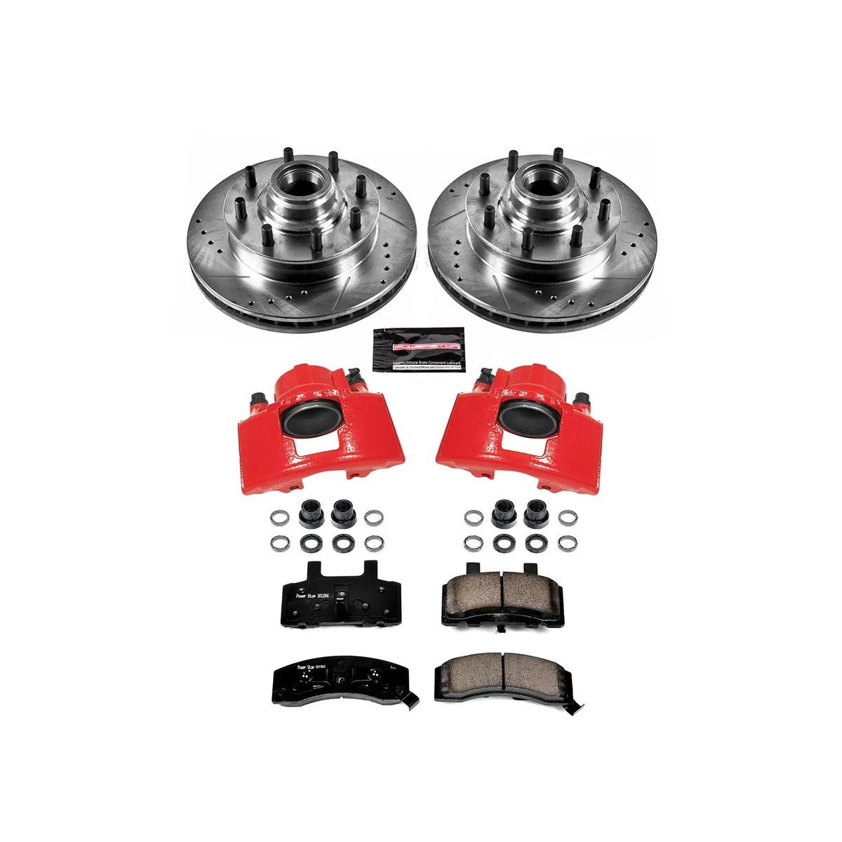 Z23 Evolution Sport Upgrade Kit: Drilled/Slotted Rotors; Carbon-Fiber Ceramic Pads; Powder Coated Calipers product image