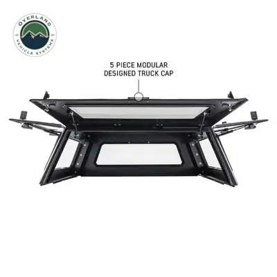 Overland Vehicle Systems Expedition Truck Cap W/Full Wing Doors, Front and Rear Windows and 3rd Brake Light 14-24 GM Colorado 5 Foot Bed Overland Vehicle Systems