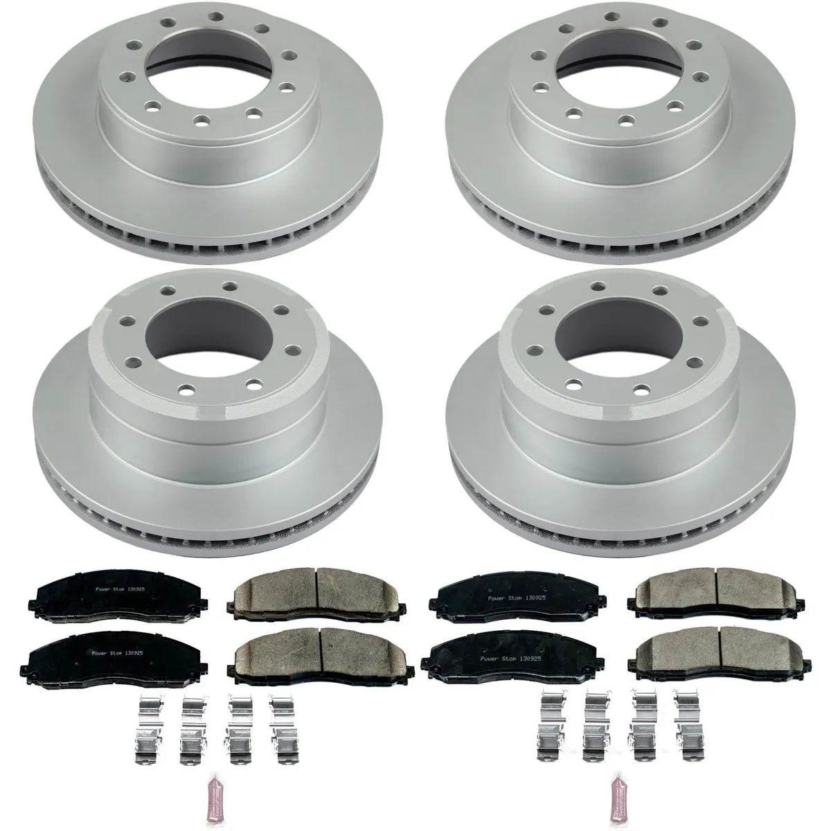 Z17 Geomet Coated Rotor Kit: Genuine Geomet Fully Coated Rotors; Ceramic Pads W/Hardware product image