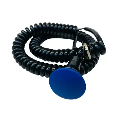 DRAG RACE SOLUTIONS Shredder Transbrake Button w/Cord - Blue