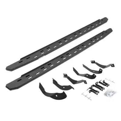 Go Rhino Go Rhino 69605187ST - RB30 Slim Line Running Boards with Mounting Bracket Kit - Protective Bedliner Coating