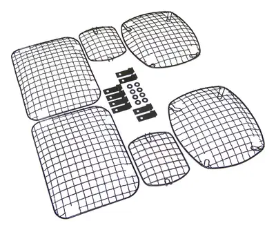 Crown Automotive Jeep Replacement RT Off-Road - Metal Black Stone Guard Set