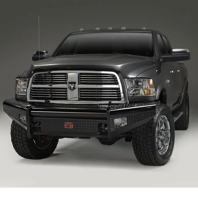 Black Steel Front Ranch Bumper; 2 Stage Black Powder Coated; w/Pre-Runner Grill Guard; Incl. Light Cut-Outs; product image