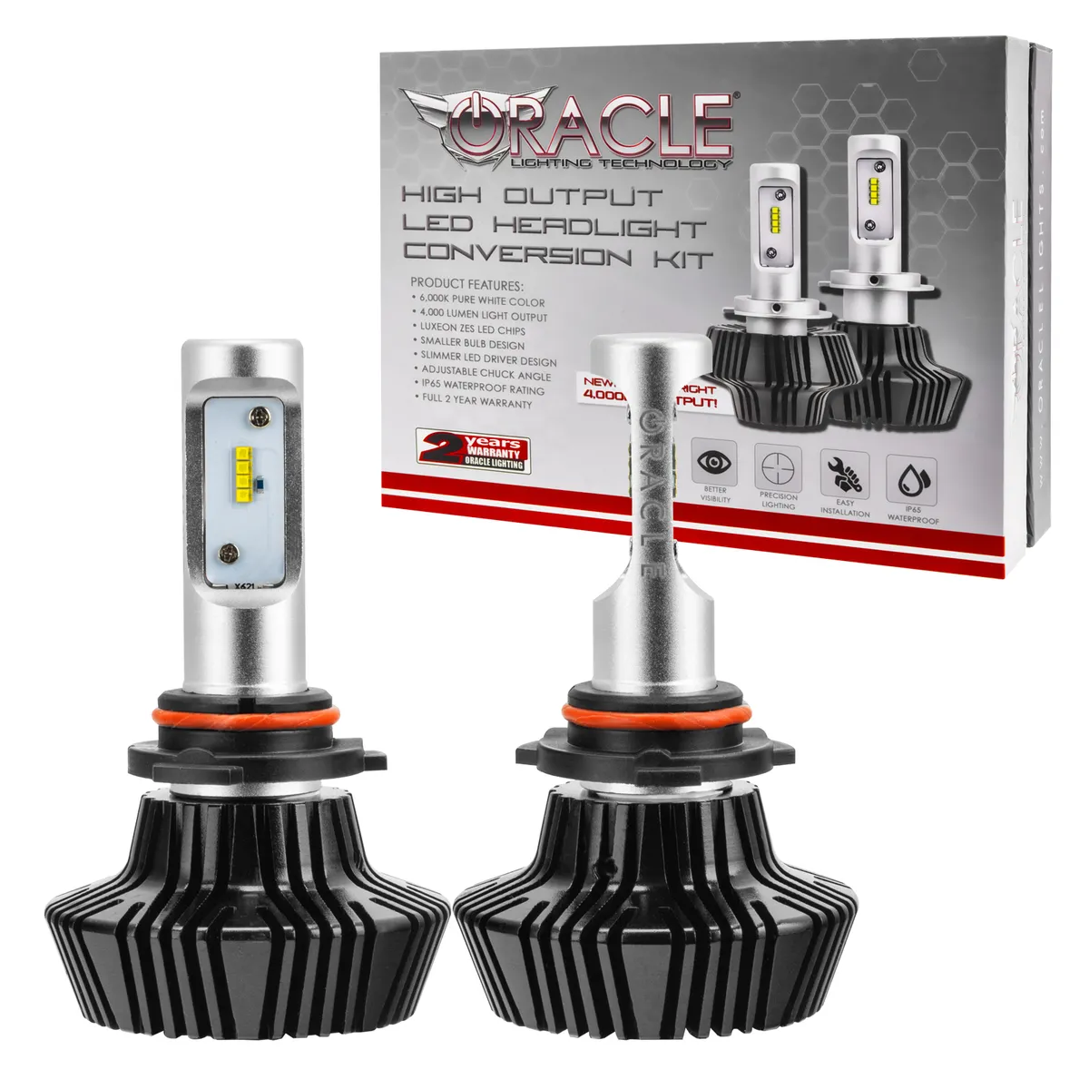 ORACLE Lighting 9005 - 4,000+ Lumen LED Light Bulb Conversion Kit High/Low Beam (Projector) product image