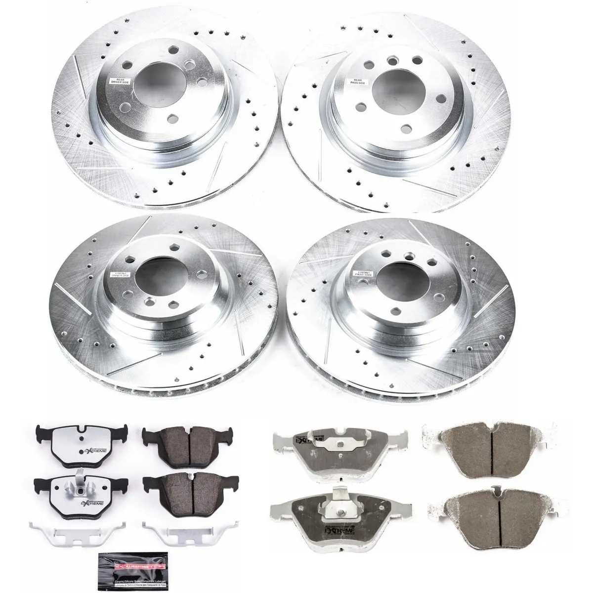Z26 Street Warrior Upgrade Kit: Drilled/Slotted Rotors; Carbon-Fiber Ceramic Pads W/Hardware; Pad Sensors product image