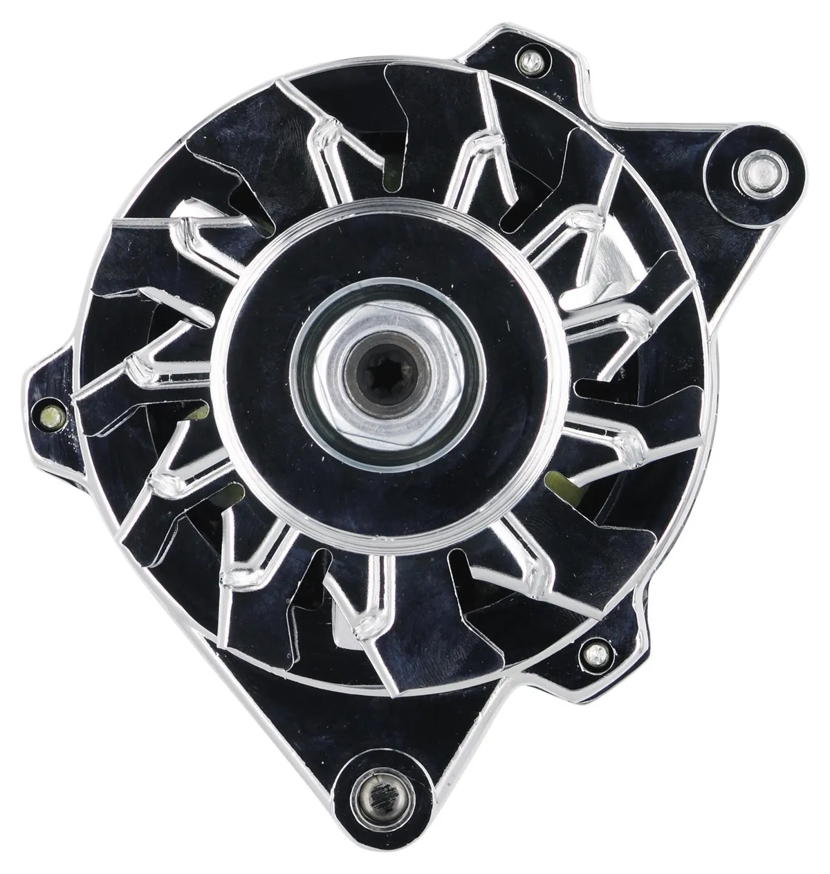 Alternator; CS121; Offset Right; 100 Amp; 60 Idle; 1 Groove V Type Pulley; Chrome; product image