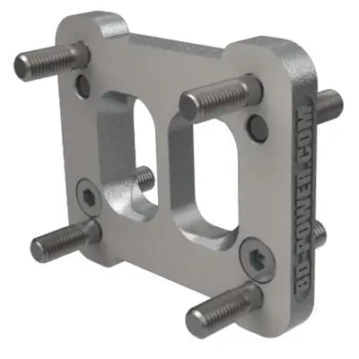 BD Diesel Turbo Flange Adapter; Incl. T3-T4 Adapter/Adapter Plate/Gaskets/Studs/Nuts;