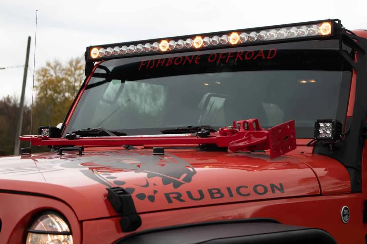 Fishbone Offroad Hi-Lift Jack Hood Mount for 2007 & Up Jeep Wrangler/Gladiator FB31317 product image
