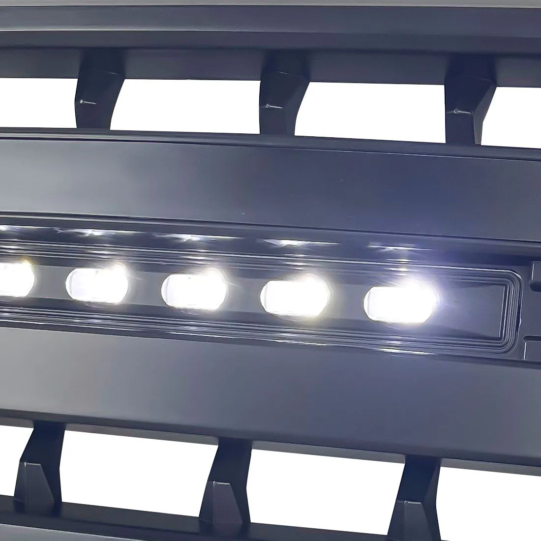 American Modified Amfmaa00120 Armor Grille With LED Off-Road Lights - Matte Black product image