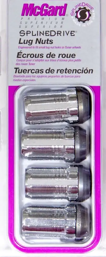 McGard Splinedrive Lug Nut M12x1.5 Cone Seat 1.24 in Oal Chrome (4 Pk)