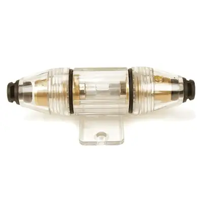 Viair Fuse Holder w/Mounting Tabs (For 20-to 60-Amp Glass Tube Fuse, 8 Gauge Wire)