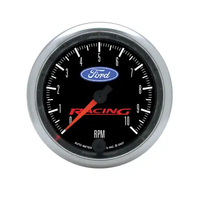 AutoMeter Gauge, Tachometer, 3 3/8", 10k RPM, In-Dash, Ford Racing