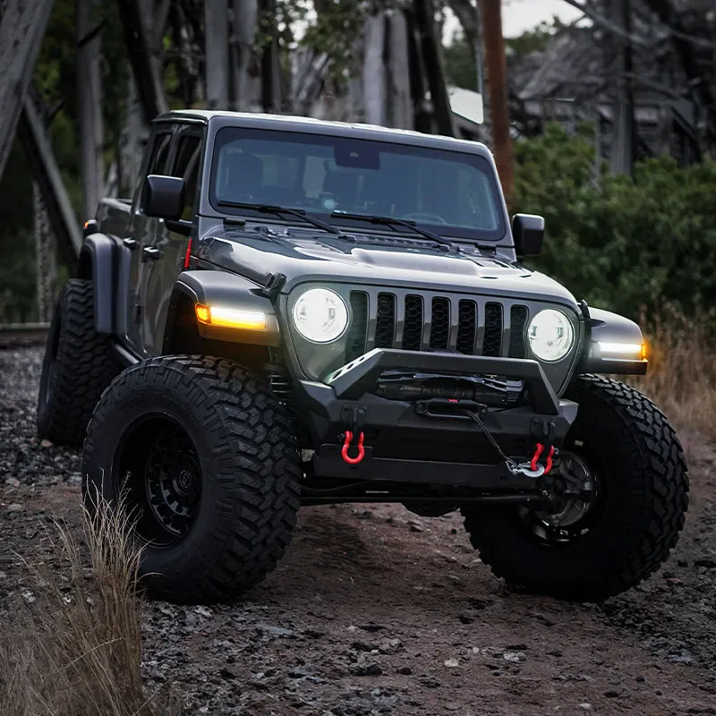 Front LED Turn Signals & Fender Side Marker Lights Combo for 2018-Later Jeep Wrangler JL & Gladiator JT product image