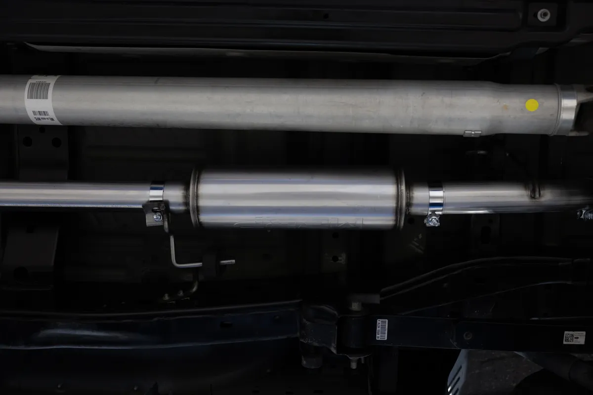 MBRP Black-Coated Aluminized Steel 3 Cat-Back Single Side Dual Outlet F-150 2.7L EcoBoost 3.5L EcoBoost 5.0L S5277BLK product image