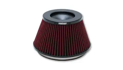 Vibrant Performance The Classic Performance Air Filter; 6 in. Inlet ID; 5 in. Filter Cap OD; 7.5 in. Filter Base OD; 5.375 in. Height;