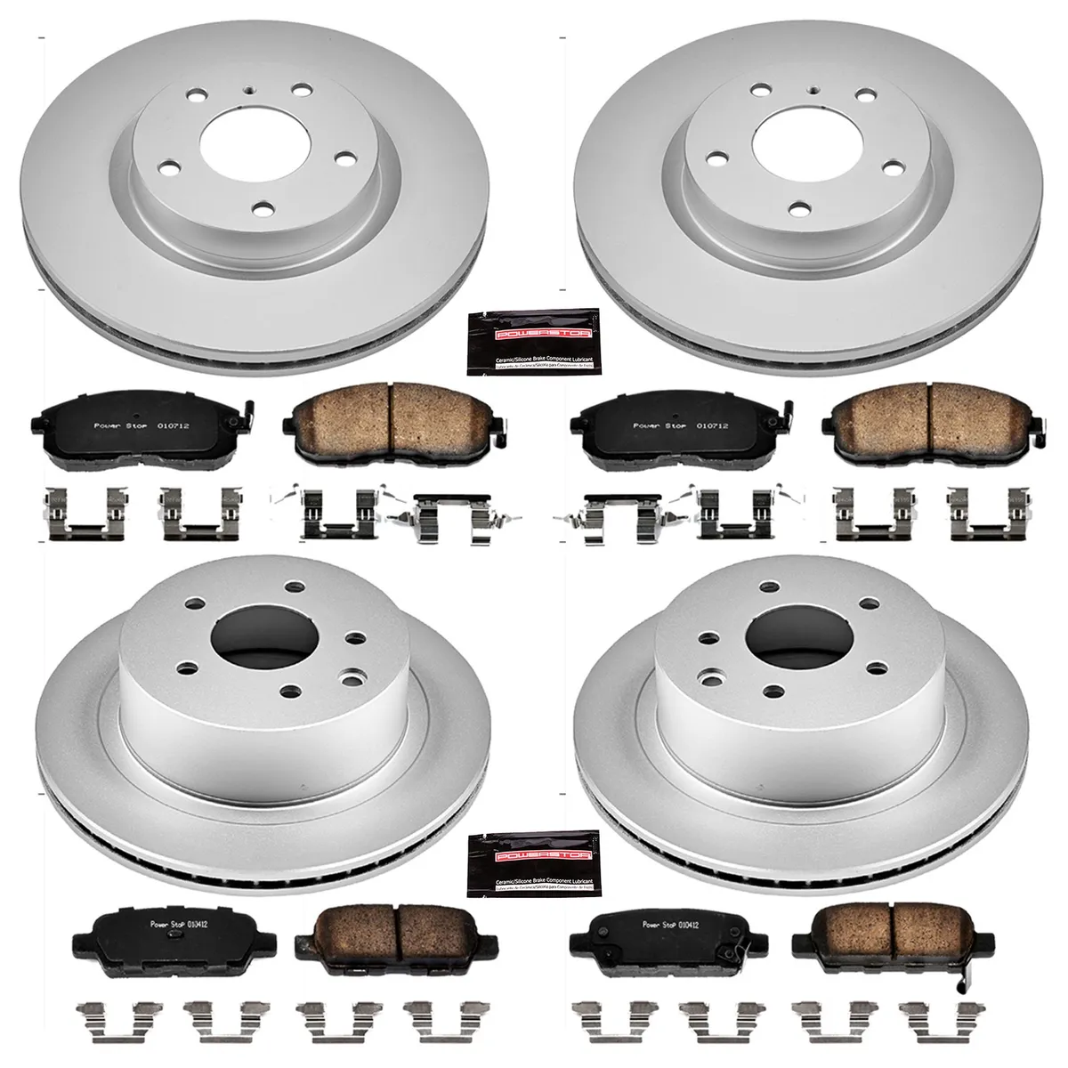 Z17 Geomet Coated Rotor Kit: Genuine Geomet Fully Coated Rotors; Ceramic Pads W/Hardware product image