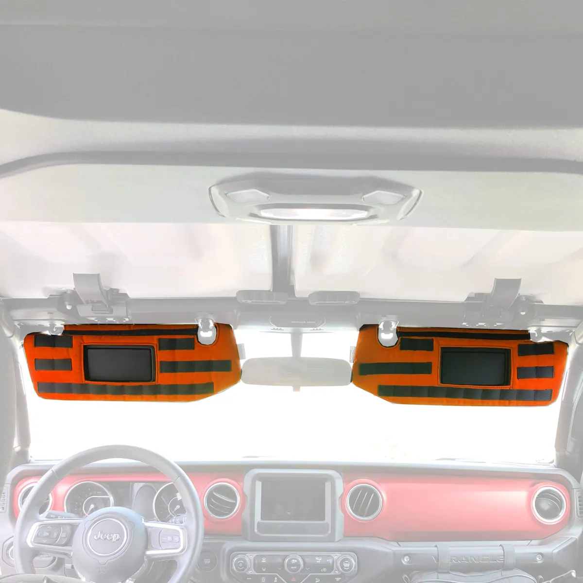 Jeep Sun Visor Cover w/PALS Webbing for Molle Attachments for Visors With Mirrors For 19- Up Jeep Gladiator Black Bartact product image