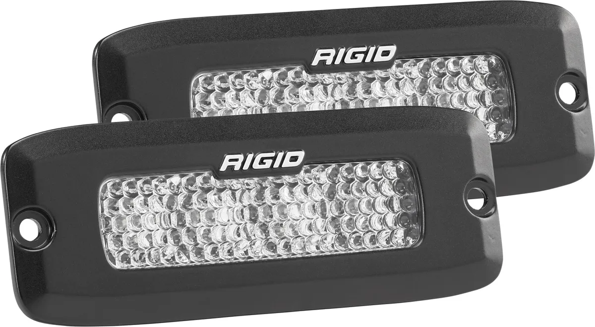 RIGID Industries 925513 SR-Q Series PRO, Flood Diffused, Flush Mount, Black Housing, Pair product image