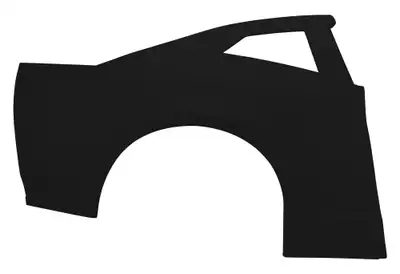 FiveStar Quarter Panel RH Black Stock Car Plastic