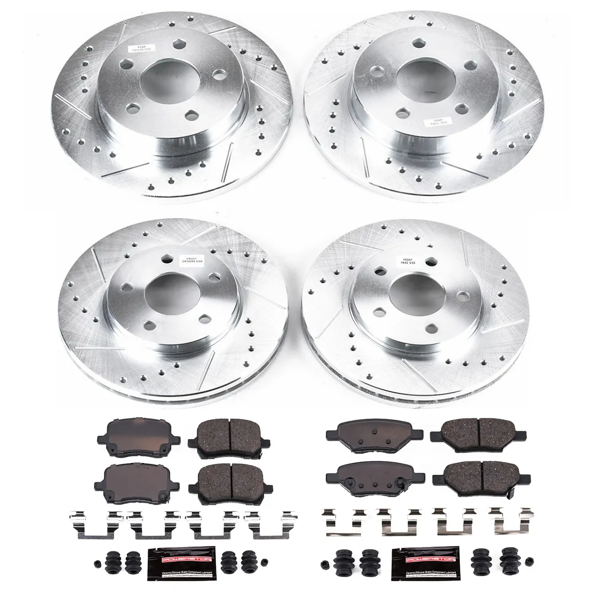 Z23 Evolution Sport Upgrade Kit: Drilled/Slotted Rotors; Carbon-Fiber Ceramic Pads W/Hardware product image