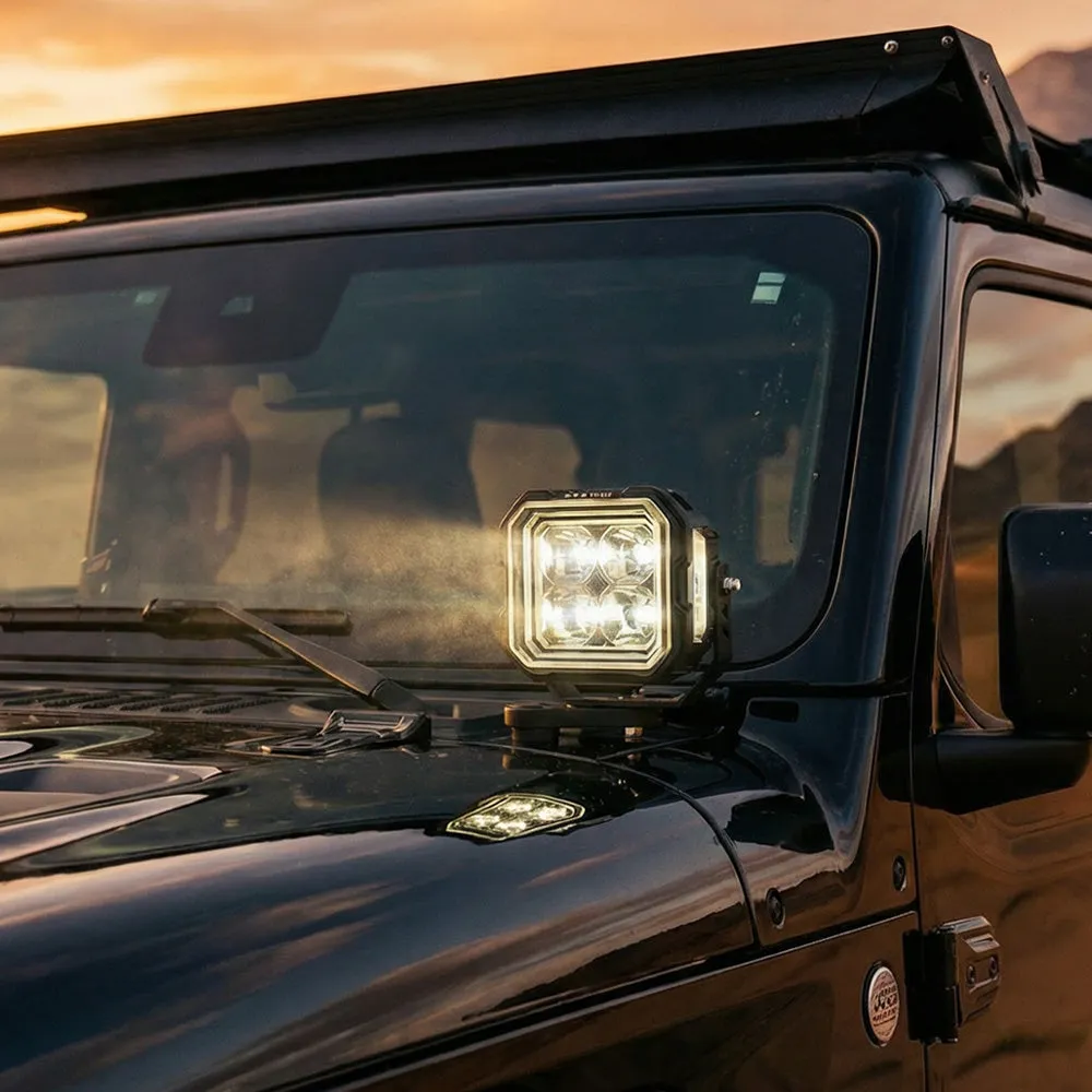 5 Inch LED Pod Lights White + Amber Dual-Mode for Jeep Wrangler JL/ Gladiator JT product image