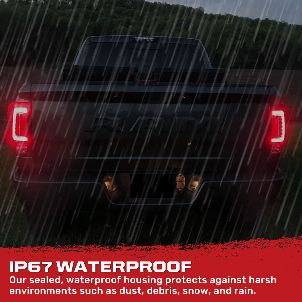 Dodge 09-18 RAM 1500 And 10-18 RAM 25003500 Oled Tail Lights Replaces Factory OEM Halogen Tail Lights - Smoked Lens product image