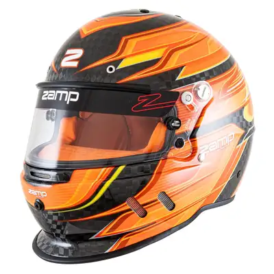 zamp Helmet RZ-67D Small Carbon Flo Org/Yl SA2025