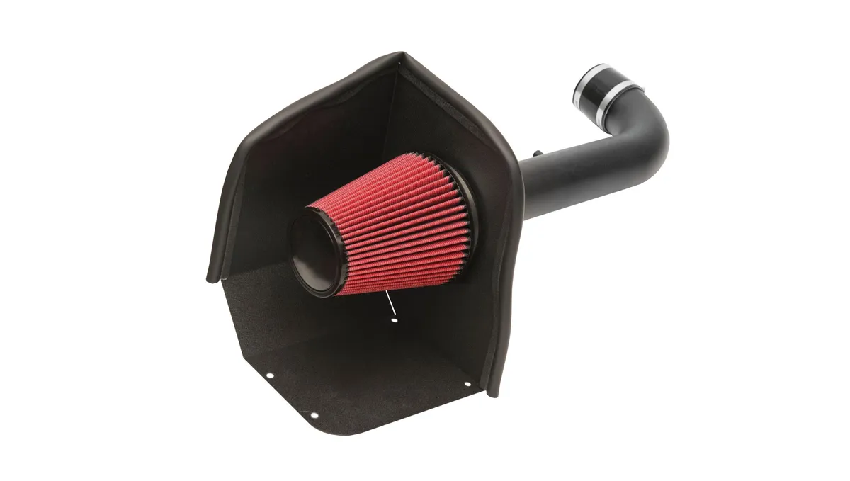 Cold Air Intake Kit; Incl. Open Element Filter Box w/Metal Air Duct/DryTech 3D Synthetic Filter/Connectors/Clamps; product image