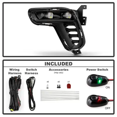 Spyder Auto ( Spyder ) Dodge Durango 2021-2024 OEM Style LED Fog Lights w/Switch