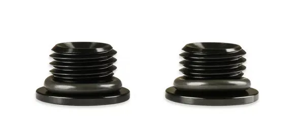 Earl's -3 AN Port Plug w/ O-Ring Seal, Black Anodized Aluminum - 2 pieces product image