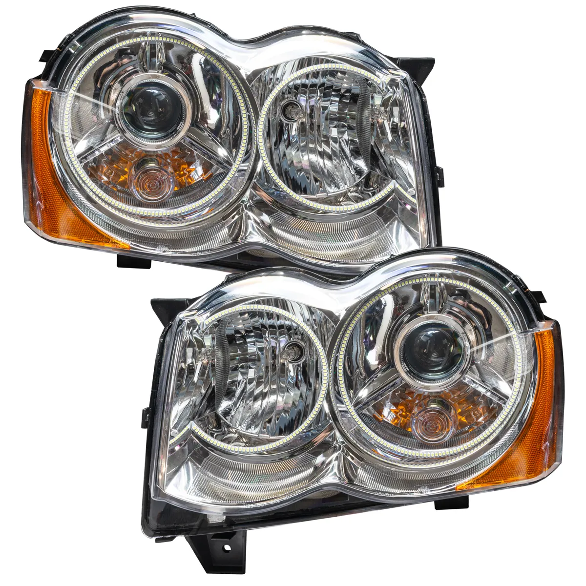 Oracle Lighting 2008-2010 Jeep Grand Cherokee Pre-Assembled LED Halo Headlights - HID product image