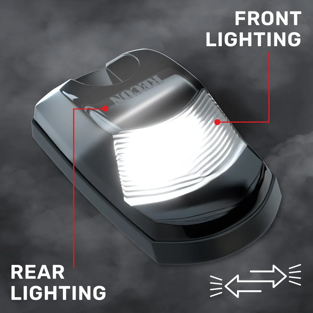 Ford 17-22 Superduty 1-Piece Single Cab Light Clear Cab Roof Light Lens with 2-Way Forward Rear Facing Amber ULTRA High-Power LEDs - 1-Piece Single Cab Light ONLY product image