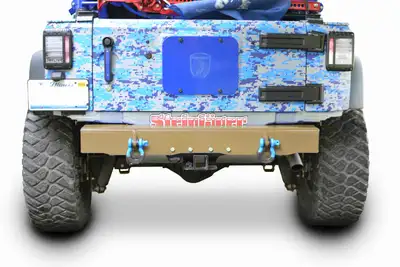 Steinjager Bumpers 2007-2018 Bumper, Rear Cap Style with D-Ring Mounts Military Beige