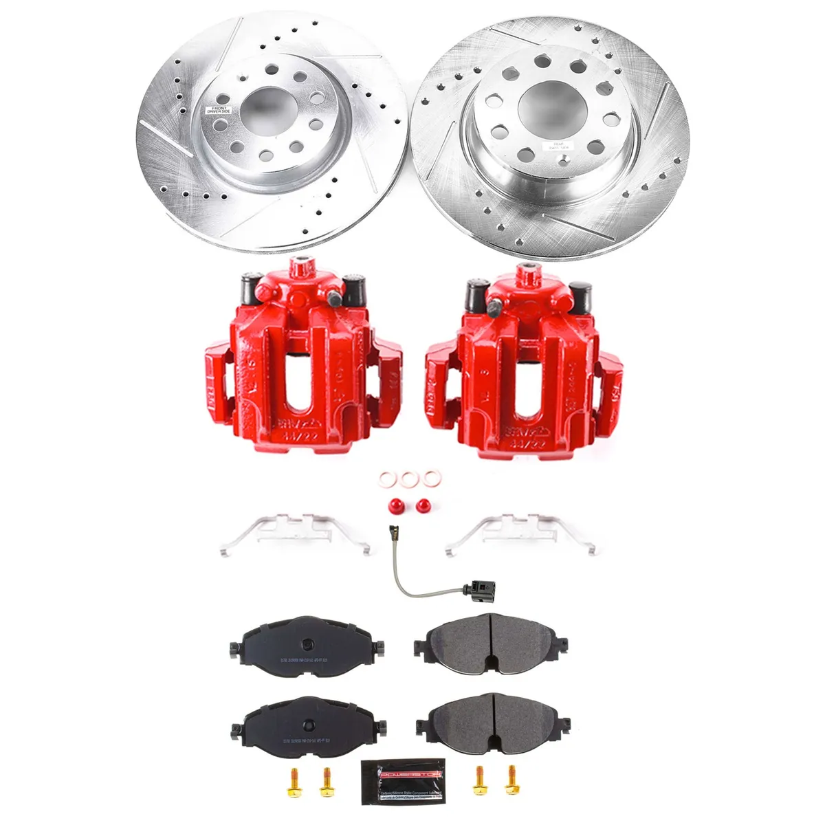 Z23 Evolution Sport Upgrade Kit: Drilled/Slotted Rotors; Carbon-Fiber Ceramic Pads W/Hardware; Pad Sensors product image
