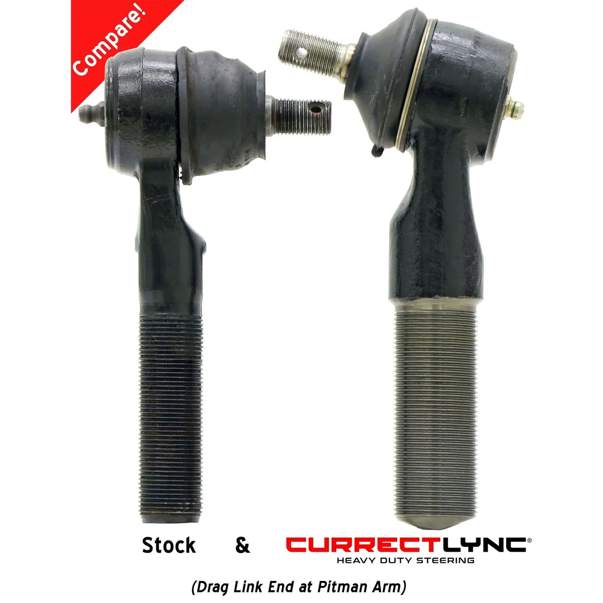 Currectlync Steering System 97-06 Wrangler TJ and LJ Unlimited/XJ/MJ Bolt-On Includes 1 1/4 Inch Diameter Tie Rod/Forged Drag Link HD Steering Stabilizer Shock Mounting Kit RockJock 4x4 product image