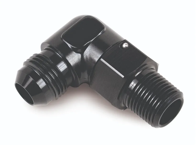 Aluminum Swivel Fitting 90° 1/2 NPT x -8AN Male product image
