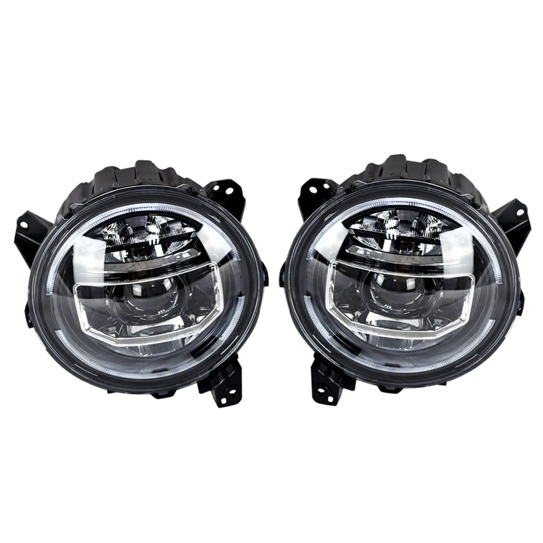9 Inch Round Halo DRL LED Headlights w/ Start-Up Animation For 18+ Jeep Wrangler JL & Gladiator Jt(Dot Approved) product image