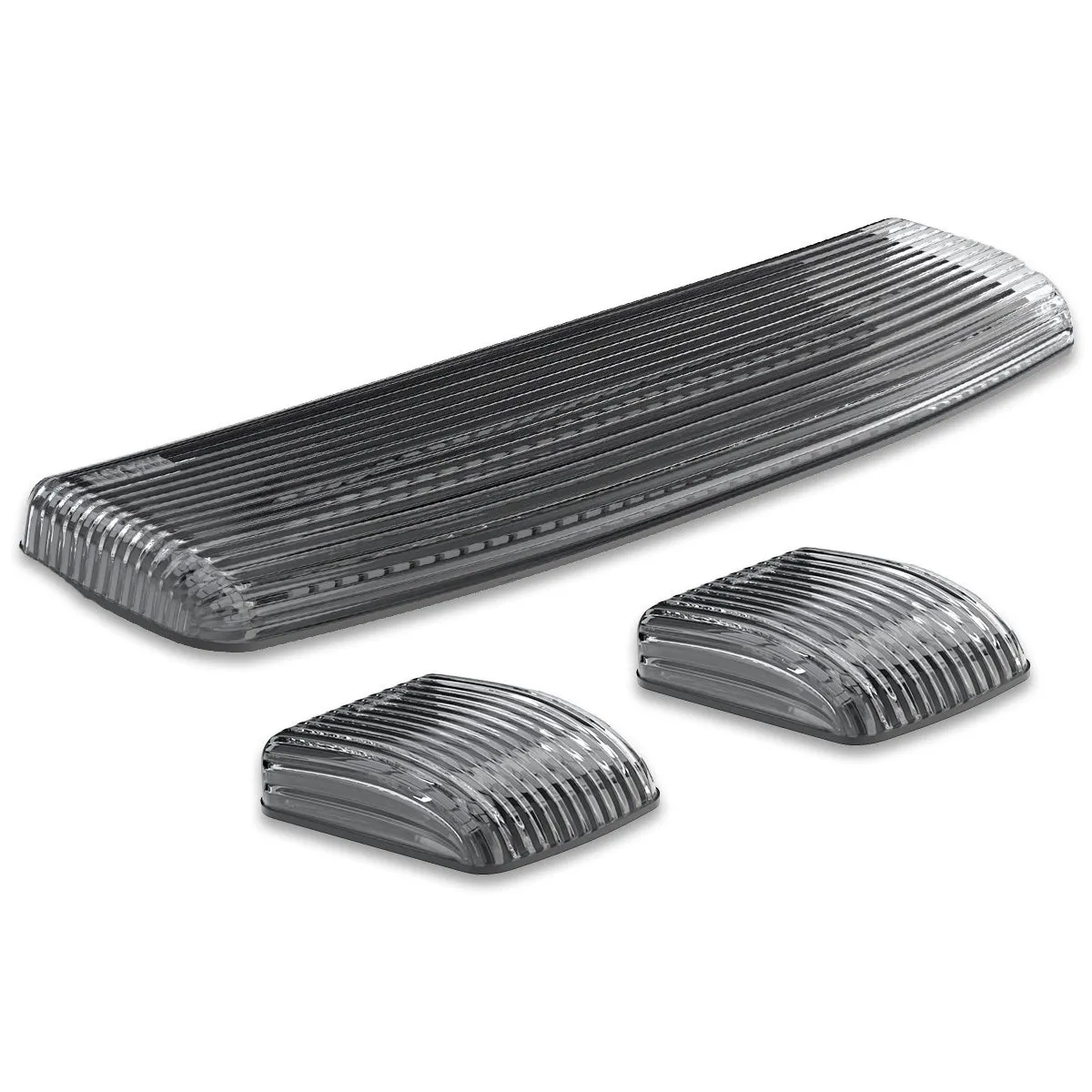 GMC and Chevy 15-19 3rd GEN Body Style Heavy-Duty 3-Piece Set Smoked Cab Roof Light Kit with White and Amber Strobe product image