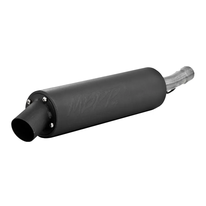 ATV Exhaust System With Utility Muffler; Slip-On; Direct Replacement; 1.25 in. Inlet; 3.5 in. Diameter Body; Chambered Muffler; product image