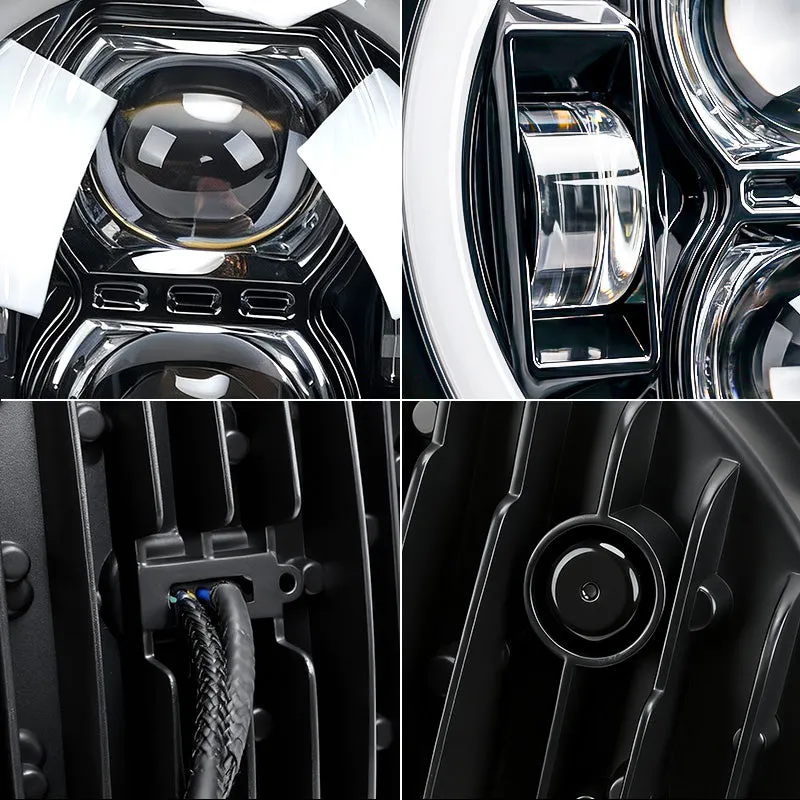 "9"" LED RGB Jeep Headlights with White Halo for 2018-2026 Wrangler JL & Gladiator JT" product image