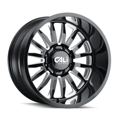 Cali Offroad Cast Aluminum Wheels Summit 9110 GB-M 20x9 Milled Spokes Gloss Black 8 On 180 Bolt Pattern 0 Offset Cali Offroad Wheels