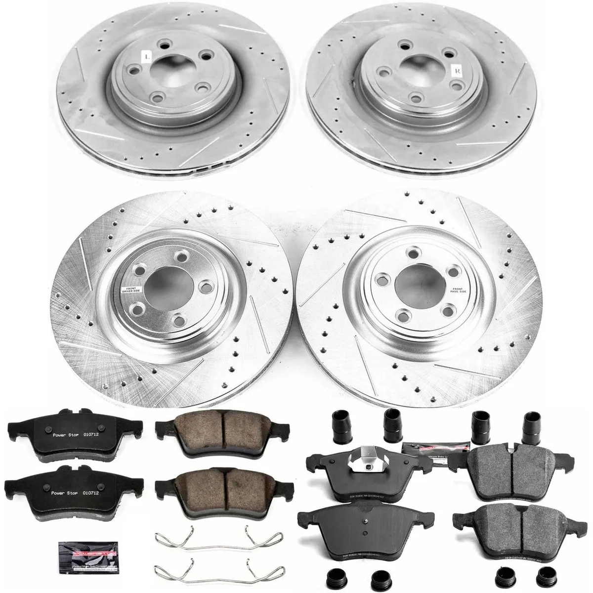 Z23 Evolution Sport Upgrade Kit: Drilled/Slotted Rotors; Carbon-Fiber Ceramic Pads W/Hardware; Pad Sensors product image