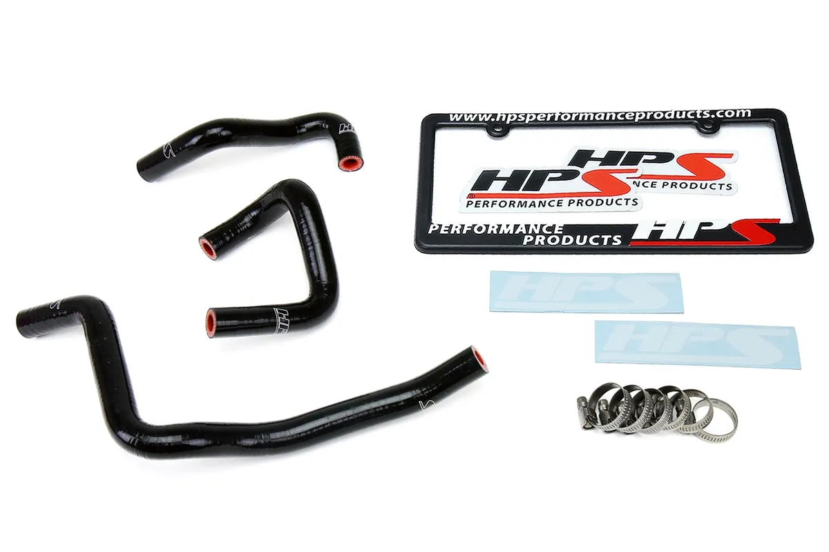 HPS Performance Black Reinforced Silicone Engine Oil Cooler Coolant Hose Kit for Nissan 03-06 350Z 3.5L V6 VQ35DE product image