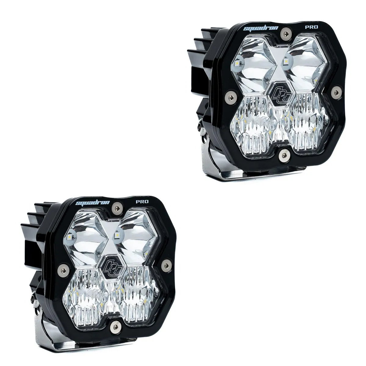 Squadron 2.0 Pro Black LED Auxiliary Light Pod Pair (No Harness) Universal Clear Driving/Combo Baja Designs product image