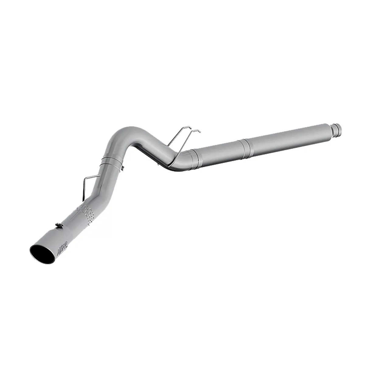 Armor Lite Filter Back Exhaust System; 5 in.; Incl. 3.5 To 5 in. Adapter/Extension Pipes/Over Axle Pipe/Tailpipe/Hardware/6 in. OD Tip; Single Side Exit; Aluminized; product image