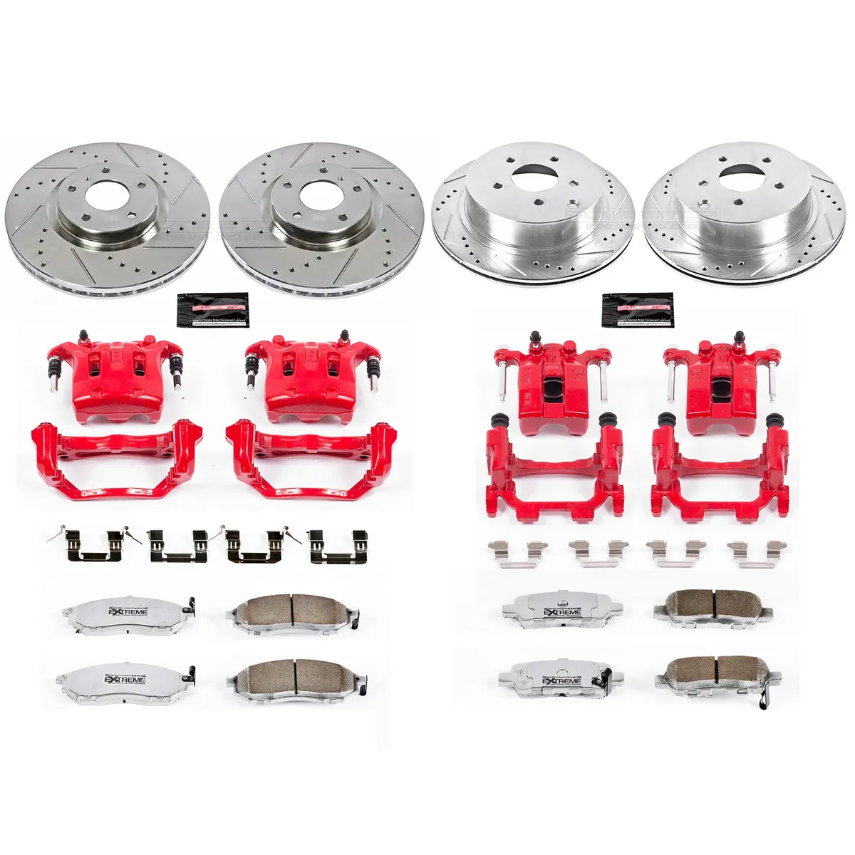 Z26 Street Warrior Upgrade Kit: Drilled/Slotted Rotors; Carbon-Fiber Ceramic Pads; Powder Coated Calipers product image
