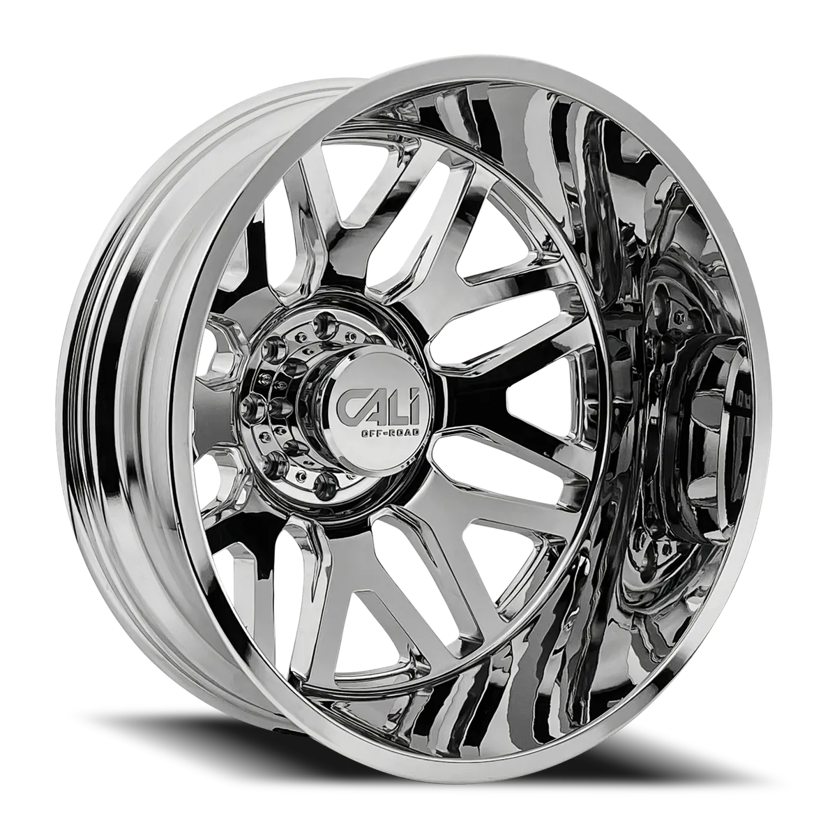 Dually Wheels Invader Dually 9115D CH 22x8.25 Chrome 8 On 200 Bolt Pattern -192 Offset Cali Offroad Wheels product image