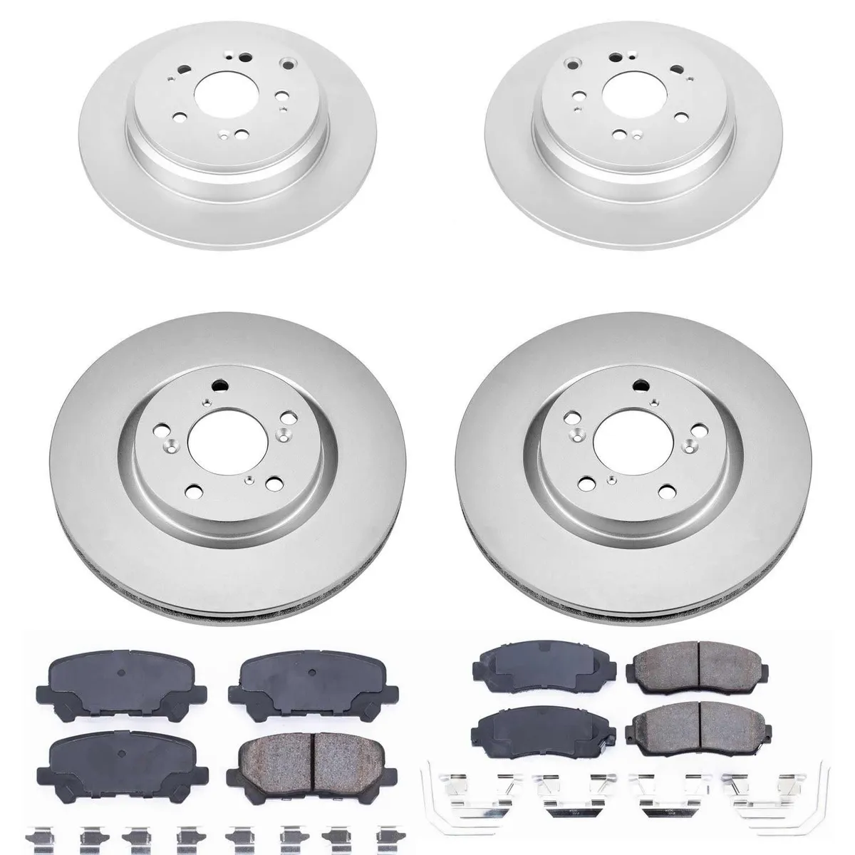 Z17 Geomet Coated Rotor Kit: Genuine Geomet Fully Coated Rotors; Ceramic Pads W/Hardware product image