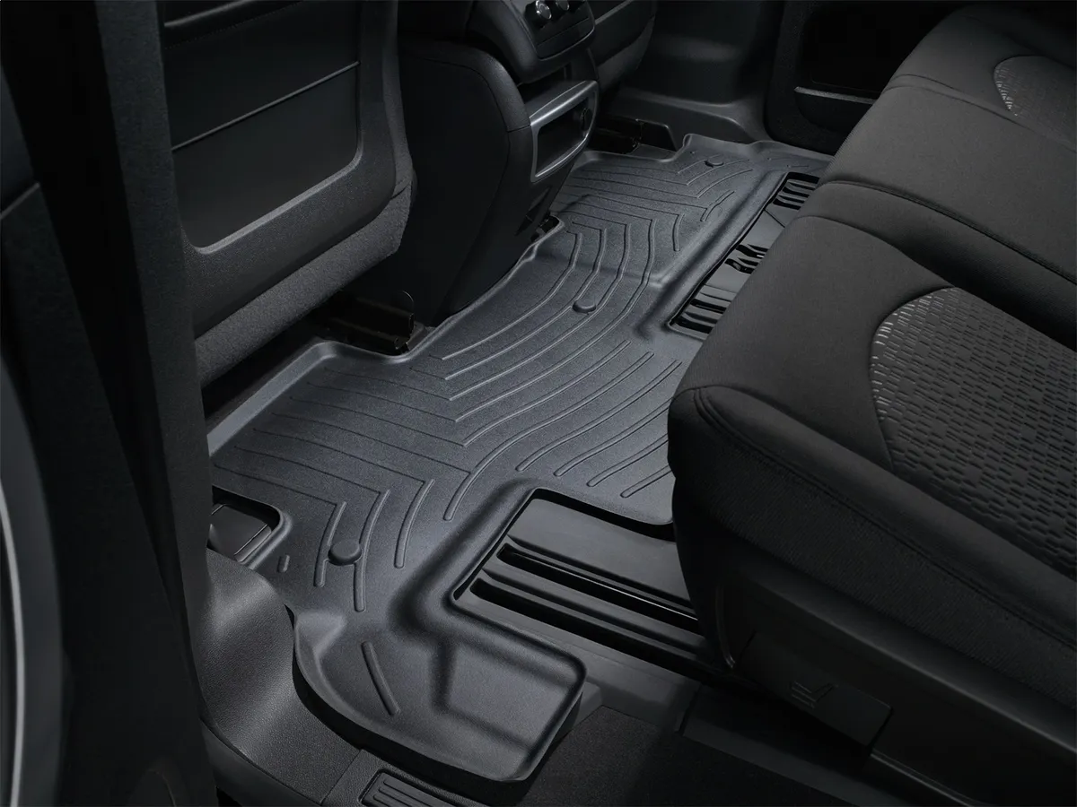 2007 + GMC Acadia Black Rear FloorLiner / 2007 + Saturn Outlook Black Rear FloorLiner product image